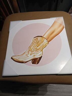 Stupell Studio Pink Country Cowgìrl Boots Picture